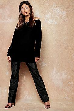 Boohoo Slash Neck Fisherman Sweater
