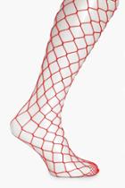 Boohoo Plus Felicity Red Large Fishnet Tights Red
