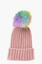 Boohoo Louise Unicorn Pom Beanie
