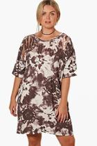 Boohoo Plus Lucie Tie Dye Oversized T-shirt Dress