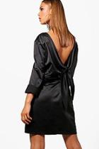 Boohoo Harper Oversized Tie Back Shift Dress