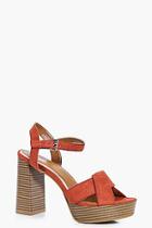 Boohoo Heidi Knotted Front Platform Heel