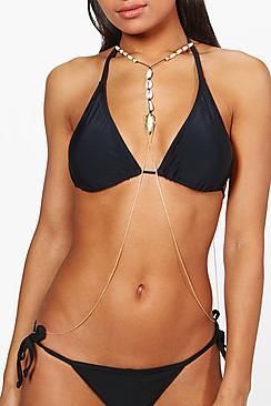 Boohoo Vanessa Shell Embellished Bodychain