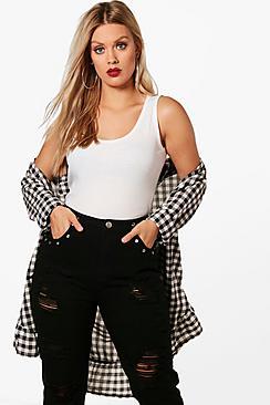 Boohoo Plus Danielle Basic Rib Vest