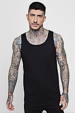 Boohoo Longline Vest With Curve Hem