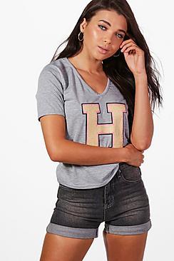 Boohoo Petite Katie Washed Mom Denim Short