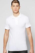 Boohoo Muscle Fit Polo In Jersey