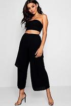 Boohoo Woven Pleated Asymetric Trouser