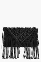 Boohoo Alex Crochet Tassel Cross Body Bag