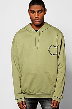 Boohoo Oversized Back Print Hoodie