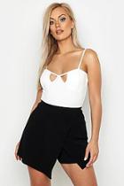 Boohoo Plus Cross Over Split Skort