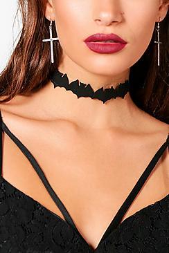 Boohoo Halloween Kerry Bat Choker