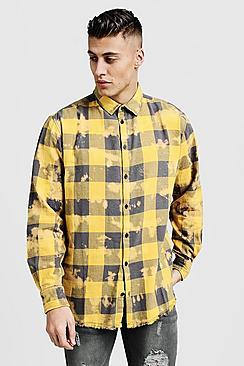 Boohoo Oversized Dip Dye Check Shirt