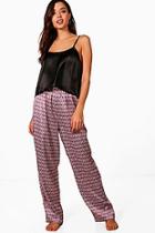 Boohoo Skyler Moroccan Print Cami & Trouser Set