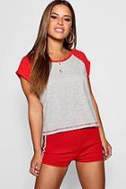 Boohoo Petite Dolly Contrast Ringer Tee