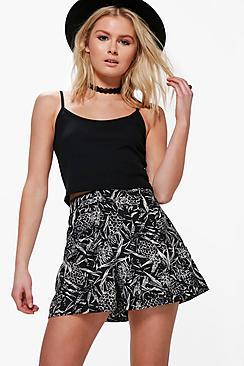Boohoo Emily Pineapple Print Shorts