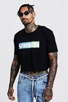 Boohoo Loose Fit Cropped T-shirt With Vibes Slogan