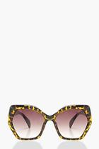Boohoo Lily Tortoiseshell Oversized Sunglasses