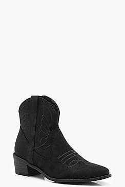 Boohoo Stitch Detail Western Boots