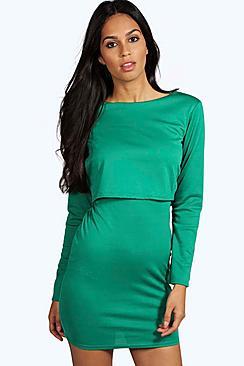 Boohoo Danniella Double Layer Bodycon Dress
