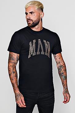 Boohoo Copper Studded Man T-shirt