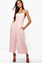 Boohoo Nia Low Back Woven Culotte Jumpsuit
