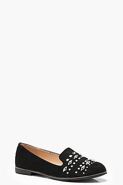 Boohoo Sofia Studded Slipper Ballets