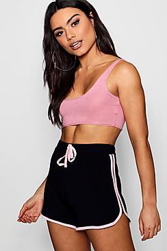Boohoo Lauren Contrast Trim Runner Shorts