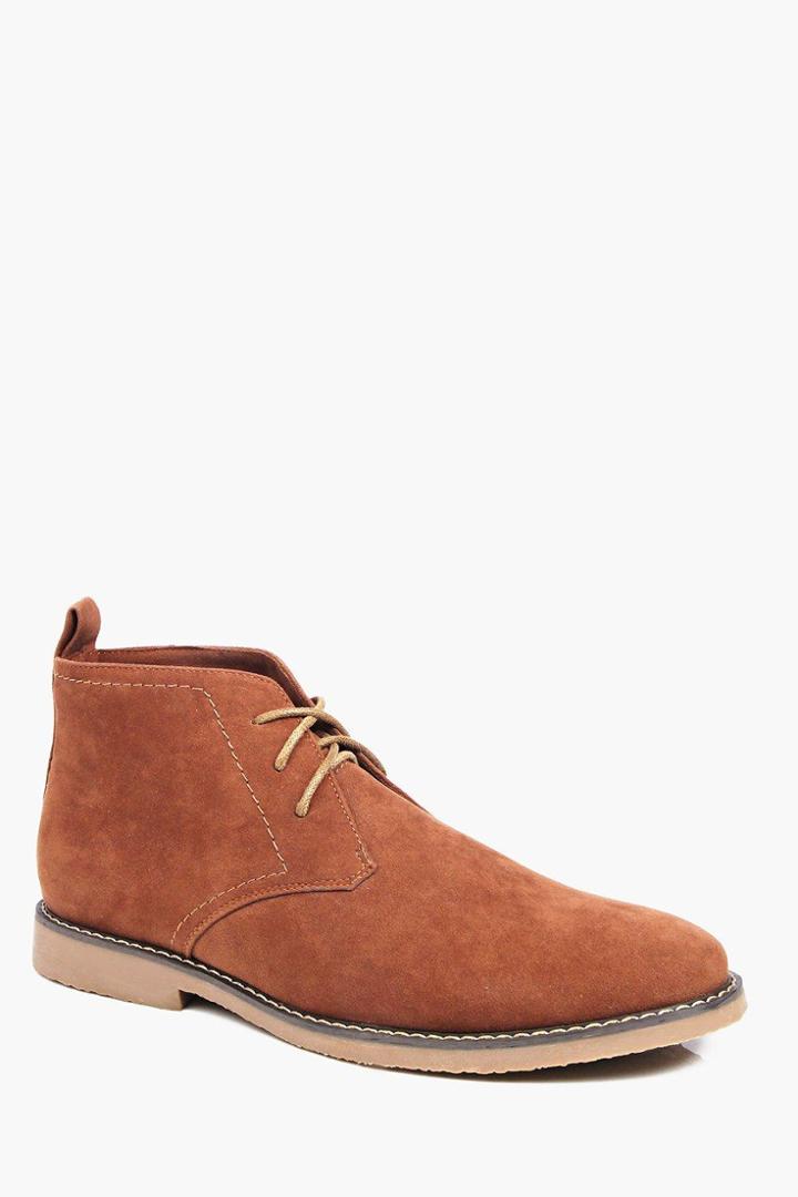 Boohoo Desert Boots Tan