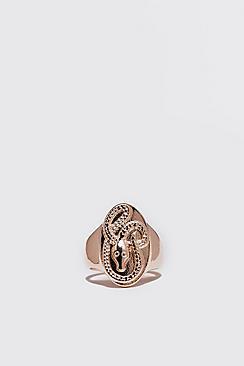 Boohoo Shake Oval Signet Ring