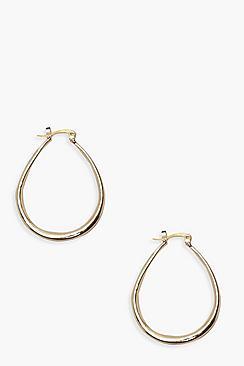 Boohoo Oval Hoop Earrings