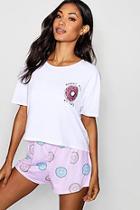 Boohoo Donut Kill My Vibe Pj Short Set