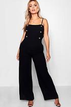 Boohoo Plus Isobel Button Front Jumpsuit