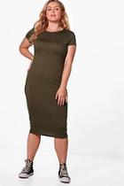 Boohoo Plus Veronica Cap Sleeve Midi Dress