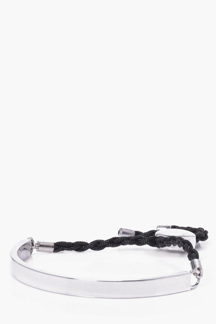 Boohoo Black + Chrome Bracelet Silver