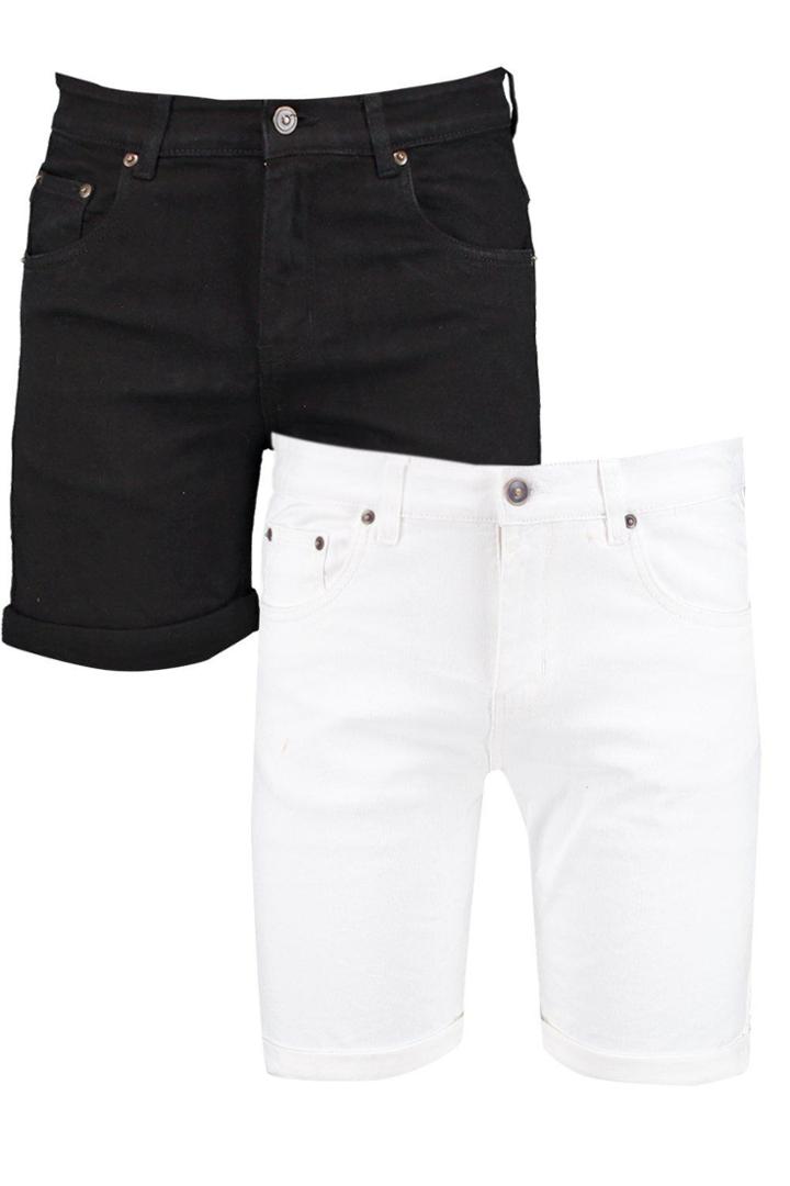 Boohoo 2 Pack Denim Shorts Multi