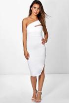 Boohoo Petite Caroline One Shoulder Strap Midi Dress