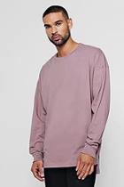 Boohoo Long Sleeve Oversized Split Hem T-shirt