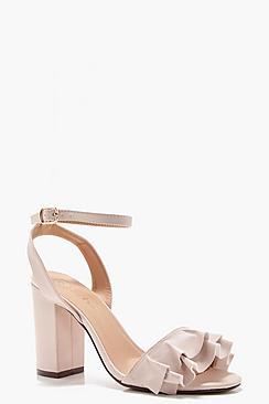 Boohoo Libby Frill Detail Block Heels