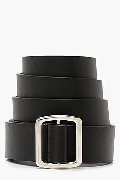Boohoo Square Buckle Boyfriend Belt