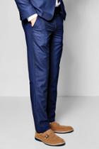 Boohoo Super Skinny Suit Trousers Blue