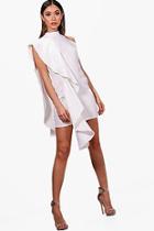 Boohoo Danielle One Shoulder Ruffle Bodycon Dress