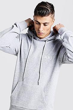 Boohoo Over The Head Lax Print Hoodie