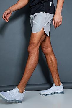 Boohoo Active Man Print Gym Runner Shorts