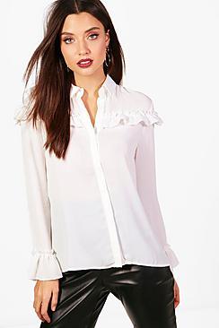Boohoo Frill Detail Blouse