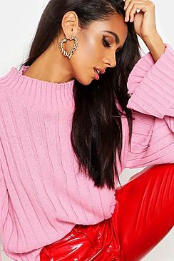 Boohoo Heart Detail & Shape Hoop