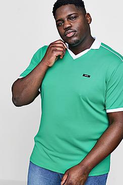 Boohoo Big And Tall Retro Football Man Polo