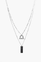 Boohoo Double Layer Charm Necklace
