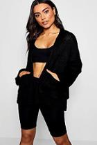 Boohoo Knitted Boyfriend Box Crop Cardigan