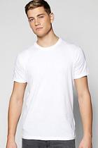 Boohoo Crew Neck T Shirt With Roll Sleeves